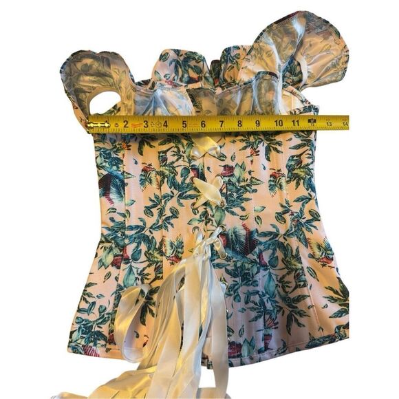 Corset story size 4 US Birds of paradise cold shoulder corset top - NWT - Picture 6 of 16